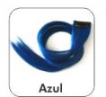 Mechón 1 clip sintético Azul.